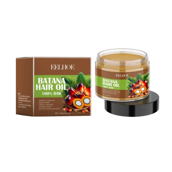 EELHOE Batana Hair Oil Anti Split Ends Dense Hair Smoothing Nourish Scalp Strengthening Keratin Hair Straightening Vitamin E Oil - Image 7