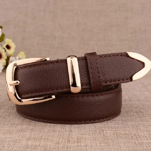 Women's Trousers Belt  Leather Trend White Belt Fashion High Quality Trouser Belts Solid Vintage Pin Buckle Ladies Strap LB2146- - Image 8