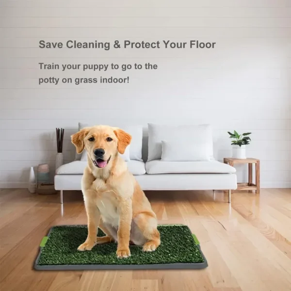 Pet Dog Toilet Dog Potty Pan Artificial Grass Pee Pad Anti-Splash Removable Large Dog Urinal Puppy Kitten Urine Cleaning Tool - Image 2