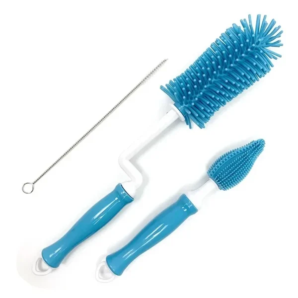Silicone Bottle Cleaning Brush Baby Pacifier Straw Scrubber Small Brush 360 Degree Glass Cup Washing Kitchen Cleaning Tool Set - Image 5