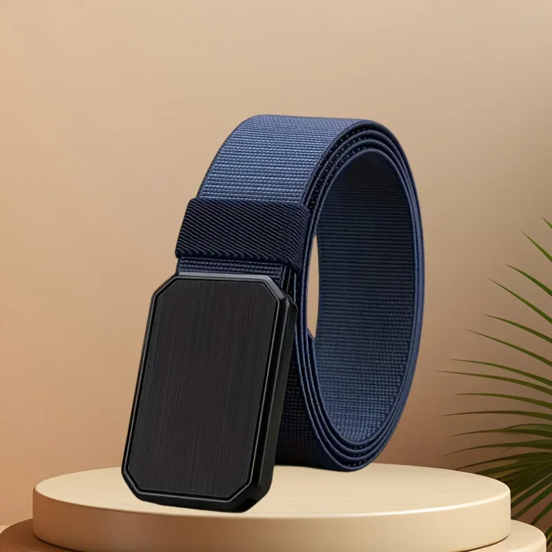 Men's Belt With Magnet Buckle Men's Outdoor Travel Magnetic Tactical Belt No Metal Automatic Magnetic Buckle Nylon Belt - Image 11