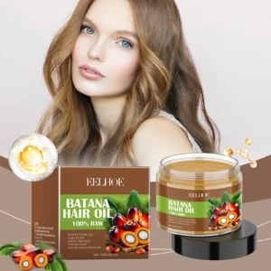 EELHOE Batana Hair Oil Anti Split Ends Dense Hair Smoothing Nourish Scalp Strengthening Keratin Hair Straightening Vitamin E Oil