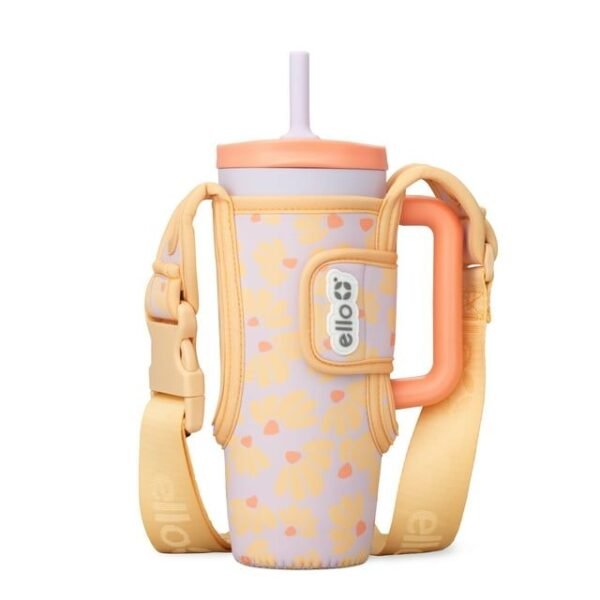Ello Ultra Clean 24oz Stainless Steel Tumbler with Bottle Bag Sling – Flowers