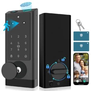 Smart Lock, Keyless Entry Door Lock with Doorbell, WiFi Fingerprint Door Lock, Biometric Fingerprint Door Lock, with IC Cards