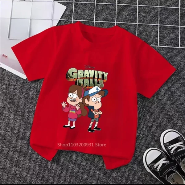 Newest Gravity Falls Kids' Tops - Adorable Cartoon Prints, Luxuriously Soft Material, Ideal for Children's Birthday Celebrations - Image 5