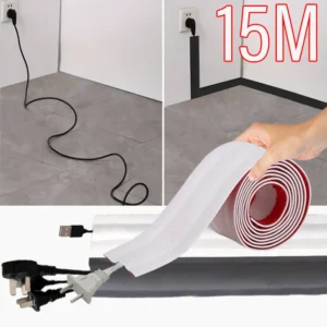 Cable Protector Self-Adhesive PVC Wire Protection Strip Insulation Cord Protection Cover Wear Resistant Prevent Trip Organizers