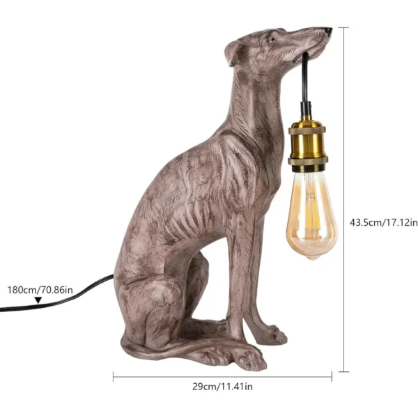 Resin Dog Table Light Modern Dog Desk Light Fixture E26 for Dining Living Room Bedroom Bar Cafe Decorative Lamp - Image 3