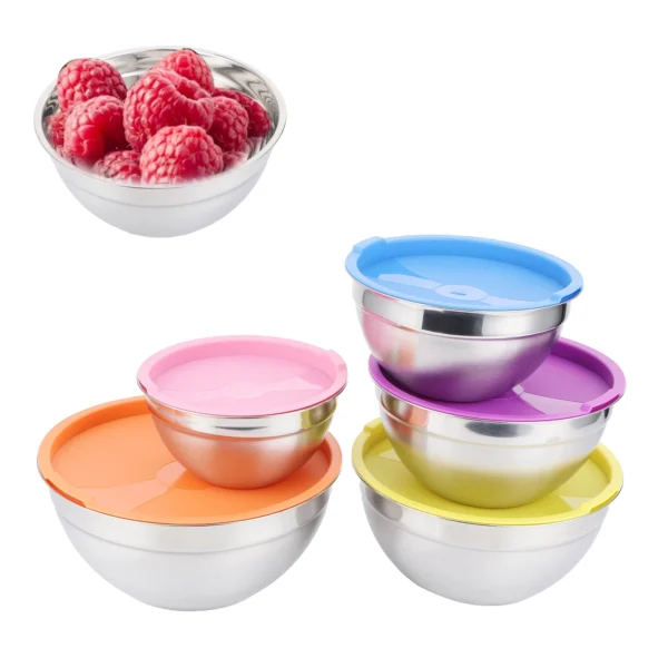 Food Storage Container /set Stainless Steel Mixing Bowl Food Storage Preservation Box with Lids Cookware for Home Kitchen - Image 6