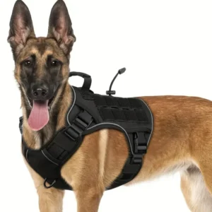 Adjustable No-Pull Tactical Dog Harness with Handle for Large Dogs Tactical Dog Harness Pet Doberman Pinscher French Bulldog