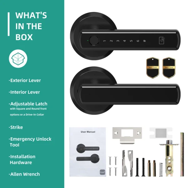 Viladepot Smart Lock Fingerprint Door Lock App Control Passcode Unlock Electronic Touchscreen Keypad - Image 6