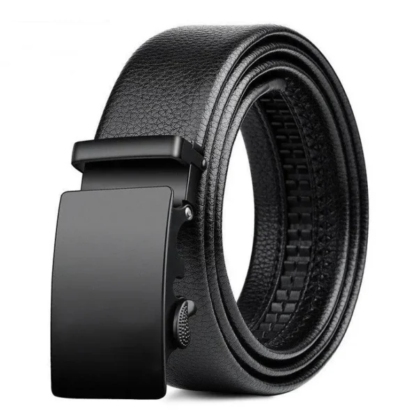 Men Leather Belt Metal Car Automatic Buckle Work Belt High Quality Men 120cm Leather Belt Business - Image 7