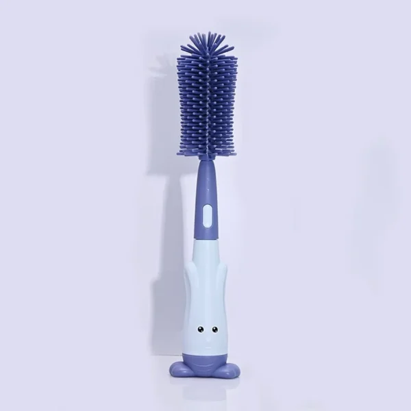 Bottle Brush Tea Cup Multifunctional Standing Brush Food Grade Silicone Nipple Brush Set Cup Brush Three-in-one Straw Brush Spon - Image 2