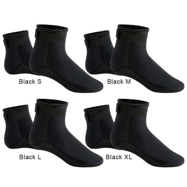 3mm Beach Volleyball Socks Anti-Slip Wetsuit Footwear Thermal Diving Socks for Diving Snorkeling Kayaking Paddling for Men Women - Image 2