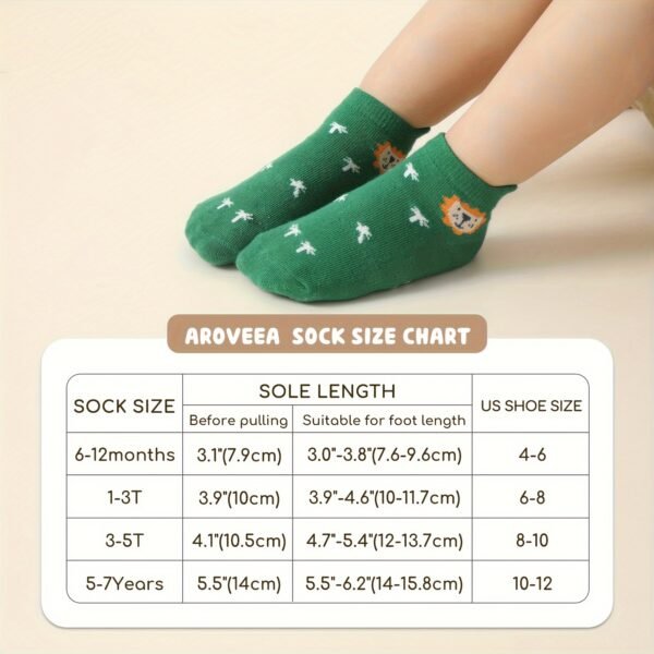 24 Pack Non Slip Grip Ankle Baby Socks For Toddler Boys And Girls Kids Socks Infant Cute Cotton Baby Socks - Image 2