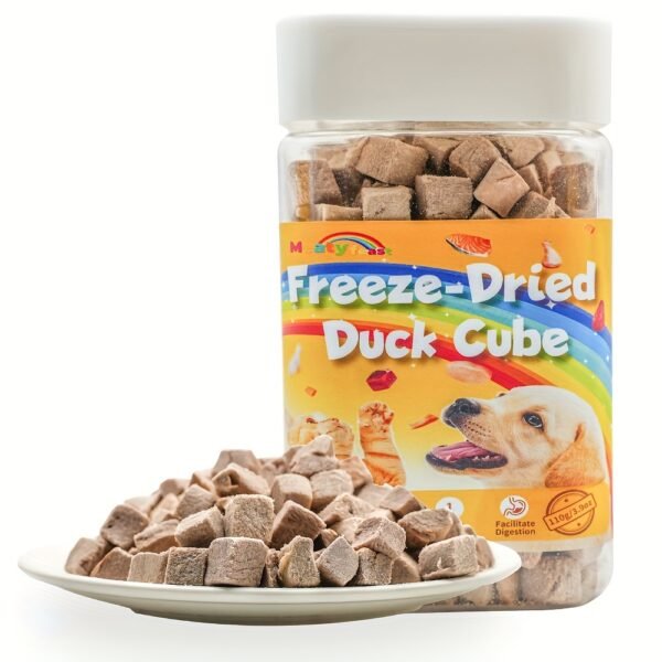 Meaty Feast (3.9Ounce) Freeze Dried Duck Cube Cat & Dog Treats, High Protein, Low Fat, Grain Free Pet Training Treats, Single Ingredient, 100%Duck Meat. - Image 5