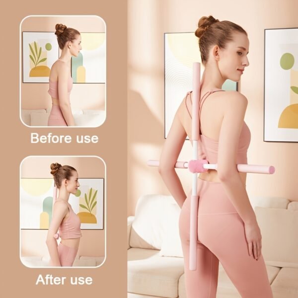 Yoga Body Stick for Posture Correction, Shoulder and Neck Relief, and Open Back Training - Improve Flexibility and Balance with this Versatile Fitness Tool - Image 4