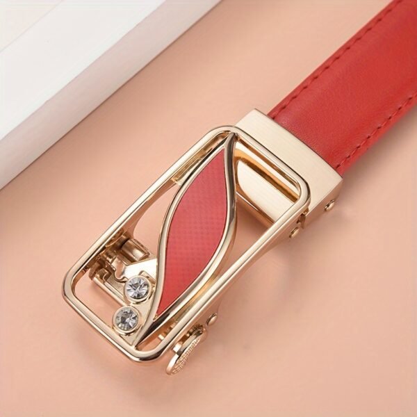 Stylish Rhinestone Embellished Pu Leather Belt - Classic Automatic Buckle, Fashionable Waist Accessory for Women, Jeans, Skirts, and Dresses, Perfect for Everyday Wear and Special Occasions - Image 6