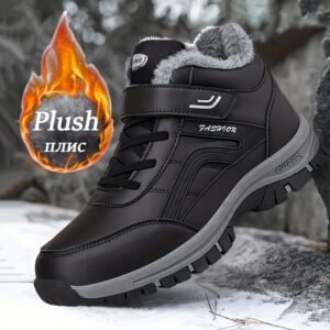 2023 Plush Winter Boots Men Shoes Snow Boot Man Keep Warm Ankle Outdoor Casual Sneakers