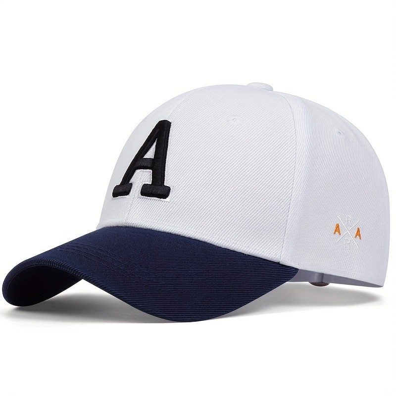 Simple Unisex Adjustable Baseball Cap - Letter A Embroidery Hip Hop Dad Hats for Women & Men - Image 10