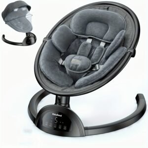 Baby Swings For Infants, BabyBond Infant Swing With Music Speaker With 3 Seat Positions, 5 Point Harness Belt, 5 Speeds And Remote Control - Portable Baby Swing For Indoor And Outdoor