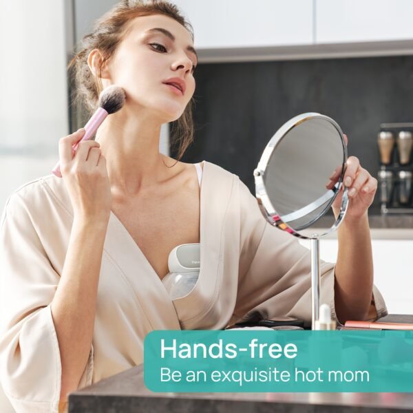 Hands Free Breast Pump, Paruu LED Display Electric Wearable Breast Pump X1, 2 Mode & 9 Levels Adjustable For Breastfeeding Moms Pumping, Low Noise & Painless Portable Breast Pump, 24mm Gray - Image 8