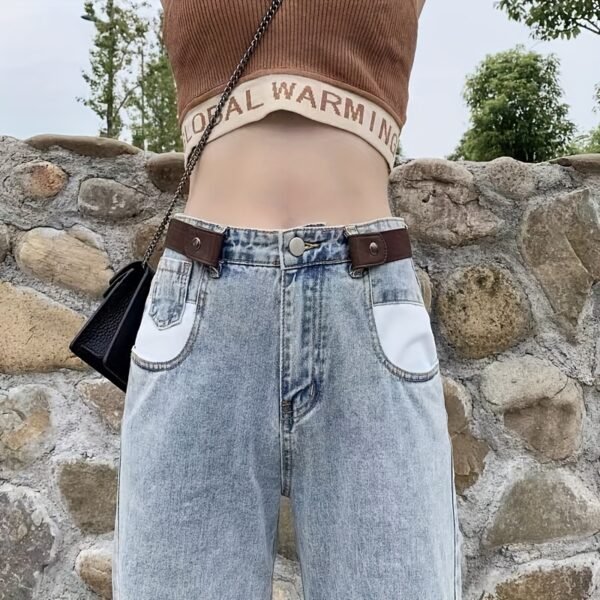 4pcs No Buckle Stretch Belt Adjustable Unisex Belt Invisible Elastic Belt For Men Women Jeans Pants Skirts - Image 2
