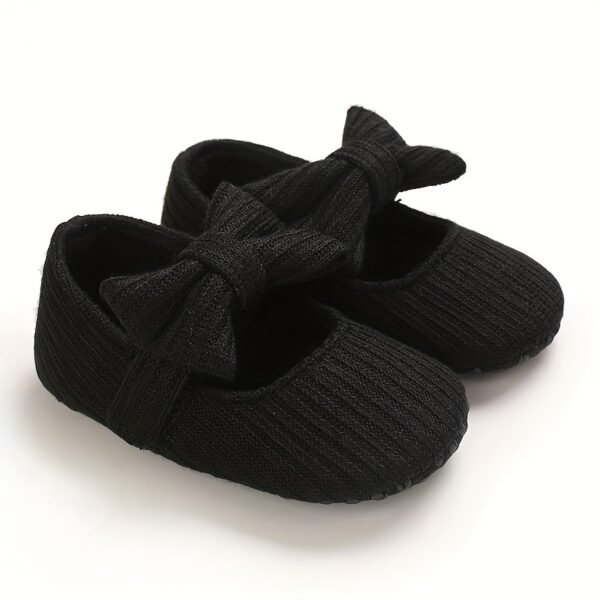 Chic Embroidered Stripe Mary Jane Crib Shoes for Baby Girls - Lightweight, All-Season Comfort with Easy Hook-and-Loop Fastener - Image 6