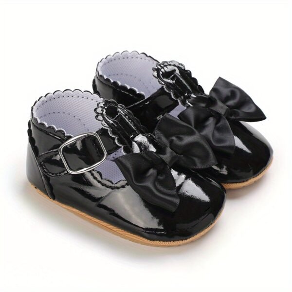 Cute Bowknot Mary Jane Shoes For Baby Girls Toddler, Comfortable Non Slip Soft Flat Sole Shoes For Indoor Outdoor Walking, All Seasons - Image 7