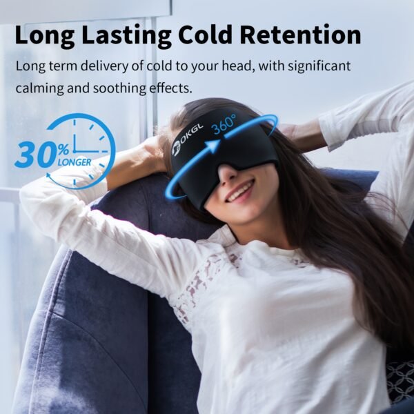 Migraine Headache Relief Cap, Migraine Hat, Hangover Cap, Migraine Mask, Cold Gel Pack, Ice Wrap, Cold Hug, Stress Relief, Puffy Eyes - Image 2