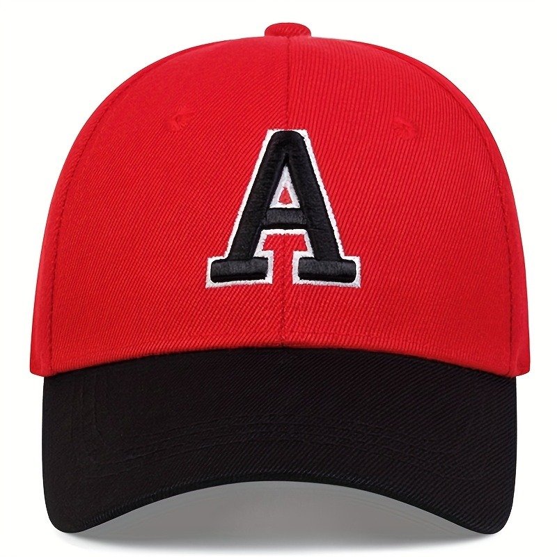 Simple Unisex Adjustable Baseball Cap - Letter A Embroidery Hip Hop Dad Hats for Women & Men - Image 2