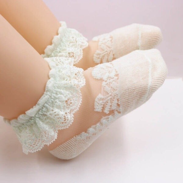 Summer Girl Socks Ruffle Socks For Little Girl Kids Lace Flower Princess Mesh Socks Toddler Socks Newborn Infant Baby Socks (Size : 0-5Years Old) - Image 7