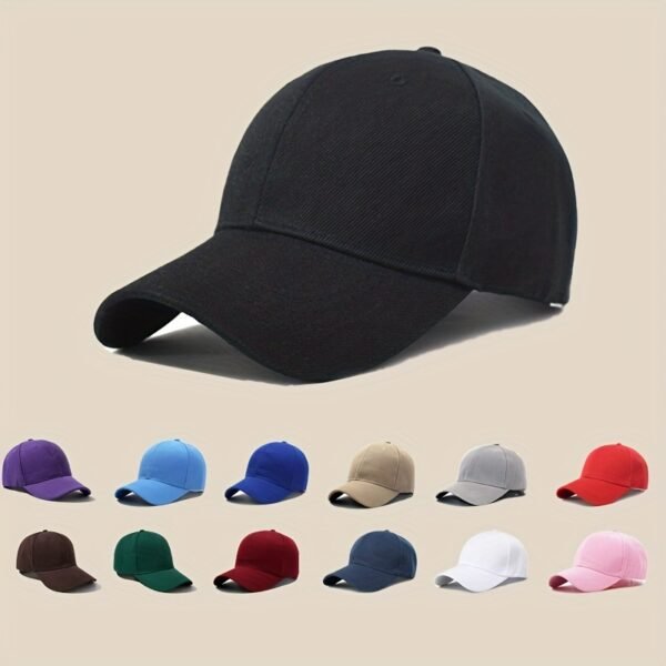 Solid Color Baseball Cap Lightweight Simple Casual Couple Dad Hats Unisex Sun Hats For Women & Men