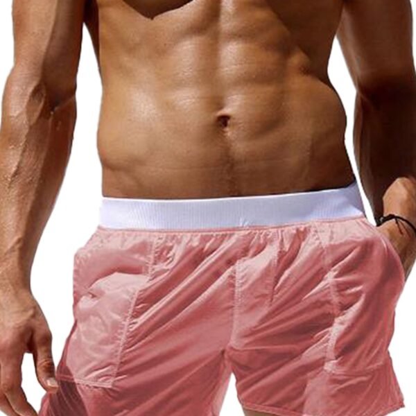 Elastic Waist Summer Beach Shorts - Men Swimming Trunks Swimwear with Pockets - Casual Short Pants - Image 9