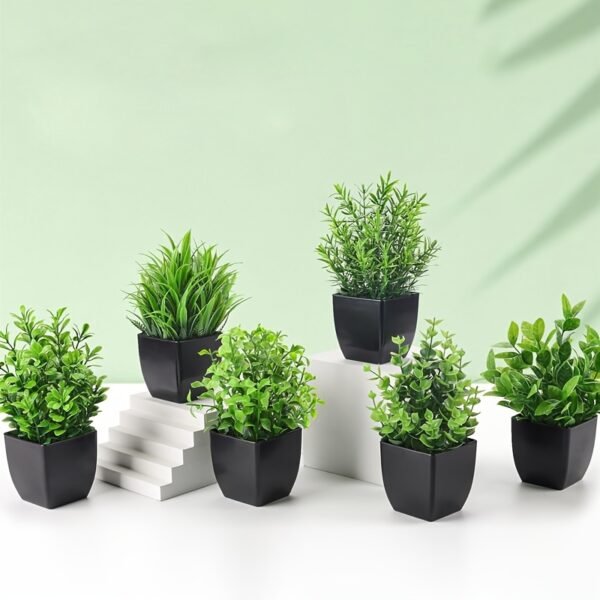 6/8 Packs Fake Plants Small Artificial Faux Potted Plants for Home Office Farmhouse Bathroom Bedroom Decor Indoor - Image 9