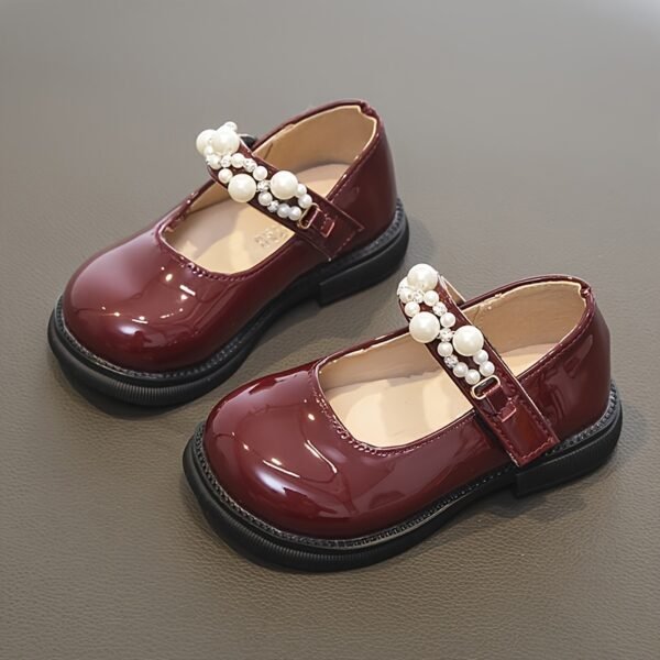 Stylish & Comfy Pearl Loafer Shoes for Baby Girls - Perfect for Performance, Parties & All Seasons! - Image 2