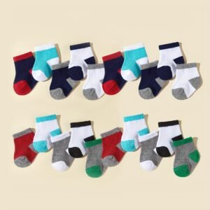 20 Pairs/10 Pairs Baby Boy Crew Socks Simple Unisex Baby Socks