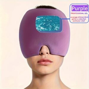 Migraine Relief Cap, Reusable Headache Relief Cap, Stretchable Headwear for Headache Relief, De-Swollen Eyes, Tension, Stress, Fever, Fatigue