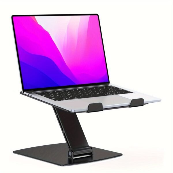 Adjustable Aluminum Laptop Stand for 10-16 Inch Laptops, Ergonomic Foldable Computer Stand, Silver or Black - Image 6