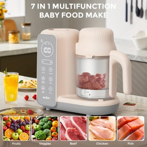 Multi-function Baby Food Maker, One Click Rotary And Press Control Complementary Food Machine, Healthy Baby Food Machine Nutritional Steamer, Food Processor, Steam Mud Mixer, The Perfect Gift For Christmas, Halloween And New Parent - Image 4