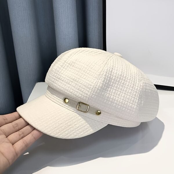 1pc Elegant Classic Newsboy Hat Lightweight Breathable Cap Solid Color Fashionable Hats For Women - Image 5