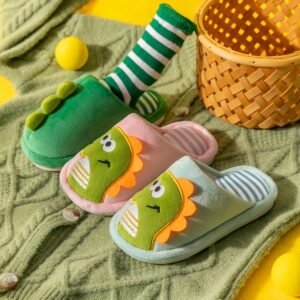 Cozy Cartoon Slippers - Soft, Non Slip, Slip-on, Cute Design, Indoor Home Shoes for Baby Girls, Autumn and Winter Wear