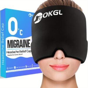 Migraine Headache Relief Cap, Migraine Hat, Hangover Cap, Migraine Mask, Cold Gel Pack, Ice Wrap, Cold Hug, Stress Relief, Puffy Eyes