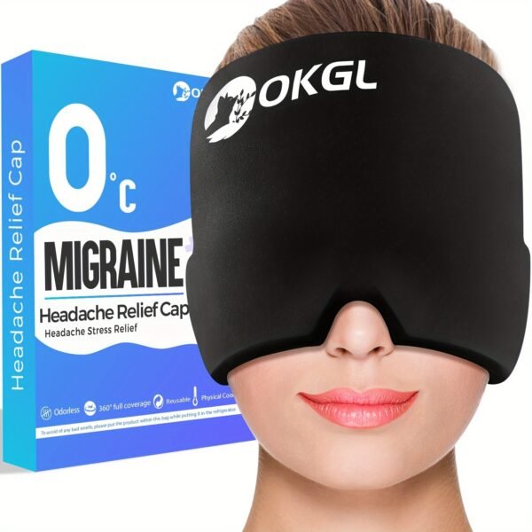 Migraine Headache Relief Cap, Migraine Hat, Hangover Cap, Migraine Mask, Cold Gel Pack, Ice Wrap, Cold Hug, Stress Relief, Puffy Eyes