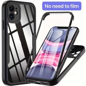 360 Full Body Front+Back Clear Case For iPhone 13 14 11 12 Pro Max XS  15 Plus Luxury Bumper Shockproof Back Cover