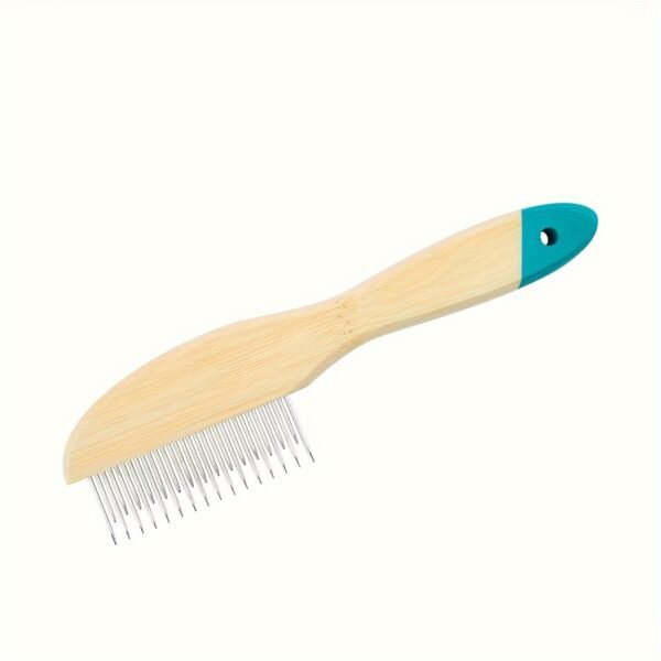 [Lightweight Bamboo Pet Grooming] 1pc Stainless Steel Double-Sided Pet Brush, Comfortable Round Head Comb, Lightweight Bamboo Handle, Quality Build for Dog Grooming and Hair Care - Image 17