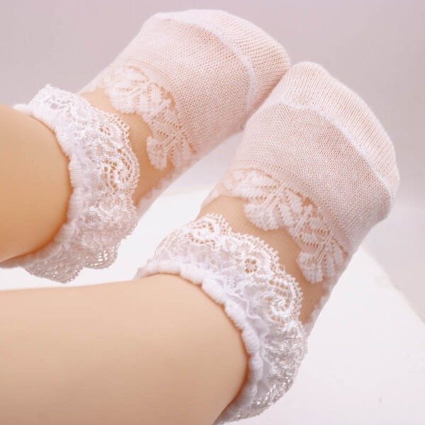 Summer Girl Socks Ruffle Socks For Little Girl Kids Lace Flower Princess Mesh Socks Toddler Socks Newborn Infant Baby Socks (Size : 0-5Years Old) - Image 3
