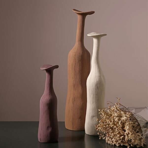 Minimalist Morandi Ceramic Vase - Chic Cylinder Ornament for Stylish Home Decor - Image 13