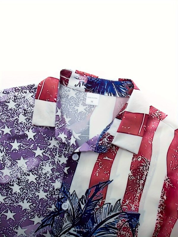 Men's Hawaiian shirt unisex summer beach casual short sleeved button up shirt 3D digital printed pattern  formal shirt - Image 4