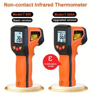 NJTY T600 T600A 1pc digital Infrared Thermometer Gun-Handheld Heat Temperature Gun for Cooking, Pizza Oven, Grill & Engine - Laser Surface Temp Reader NOT for Humans