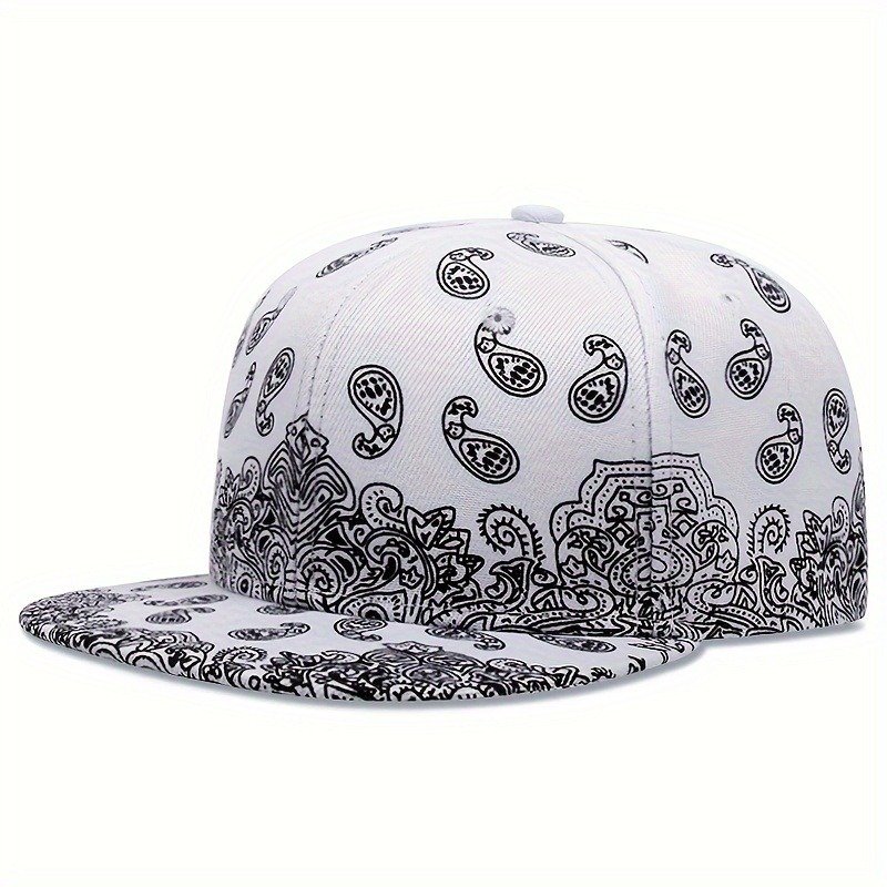 Vibrant Hip Hop Paisley Print Snapback Hat - Classic Solid Color Unisex Baseball Cap with Adjustable Strap and Lightweight Design - Perfect Dad Hats for Women and Men - Image 7